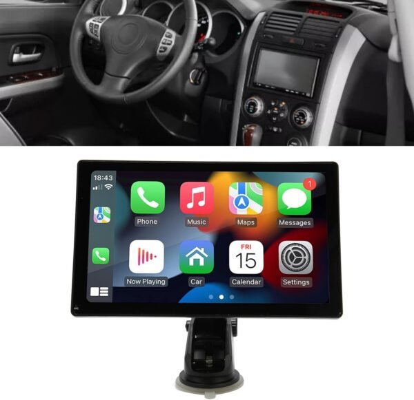 Kabelloser Autobildschirm, 7 Zoll, Musik / Spiegelverbindung / Navigation für alle Autos, die Rückfahrkamera muss mit dem entsprechenden Kabel im Fahrzeug verbunden werden, neu für 2025 - Image 3
