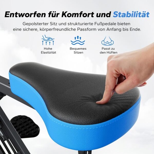 MERACH-Squat-Maschine für Gesäßtraining, faltbares Trainingsgerät mit einstellbarem Widerstand, Beintrainingsgerät mit 350 Pfund Gewichtskapazität, Rudergerät - Image 4
